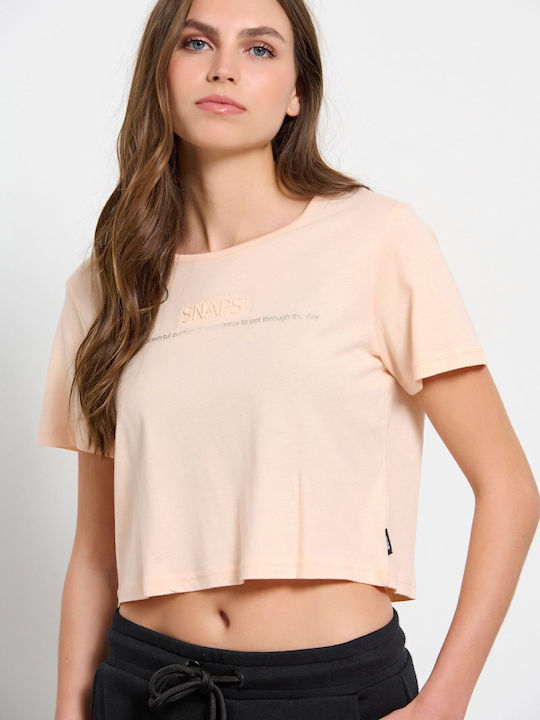 BodyTalk Snaps Γυναικείο Αθλητικό Crop Top Κοντ...