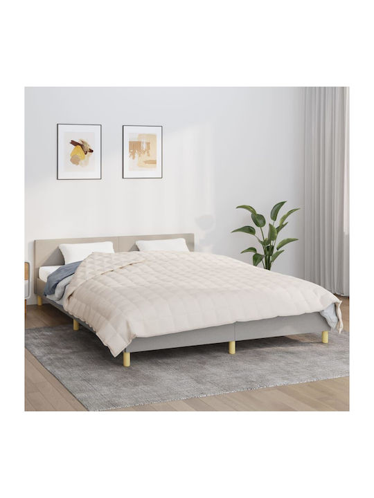 vidaXL Schwerkraftdecke Übergröße 220x235cm Hellcreme