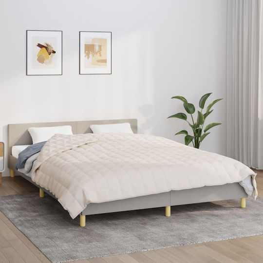 vidaXL Schwerkraftdecke Übergröße 220x235cm Hellcreme