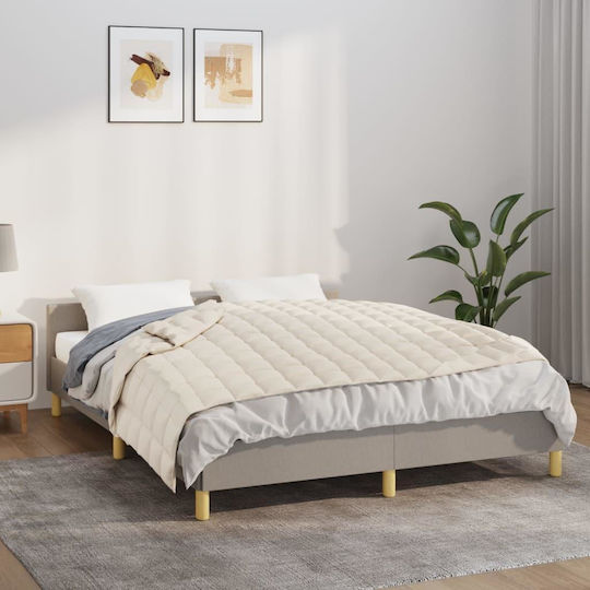 vidaXL Gravity Blanket for Sofa 138x200cm Light Cream