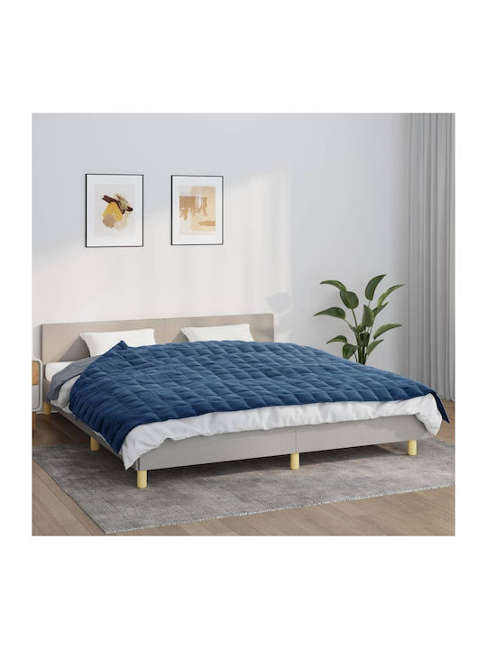 vidaXL Κουβέρτα Βαρύτητας Μονή 155x220εκ. Μπλε 350794