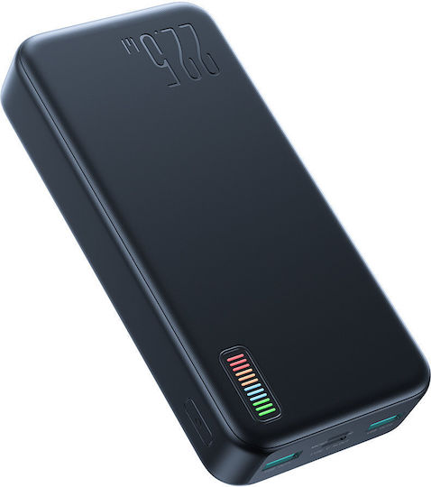 Joyroom Dazzling Series QP195 Power Bank 20000mAh 22.5W με 2 Θύρες USB-A και Θύρα USB-C Μαύρο