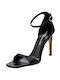 Sante Leather Women's Sandals In Black Colour 23-249-01