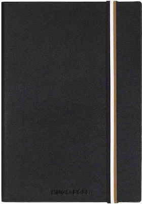 Hugo Boss Iconic Notebook A5 Ruled with Elastic Black