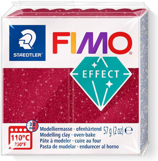 Staedtler Fimo Effect Galaxy Polymeric Modelling Clay Red 57gr