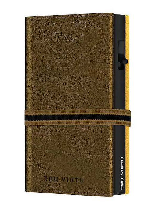 Tru Virtu Click Slide Strap Δερμάτινο Ανδρικό Πορτοφόλι Καρτών με Μηχανισμό Slide Mossgreen Earth/Black Tru Virtu Click Slide Strap Δερμάτινο Ανδρικό Πορτοφόλι Καρτών με Μηχανισμό Slide Mossgreen Earth/Black