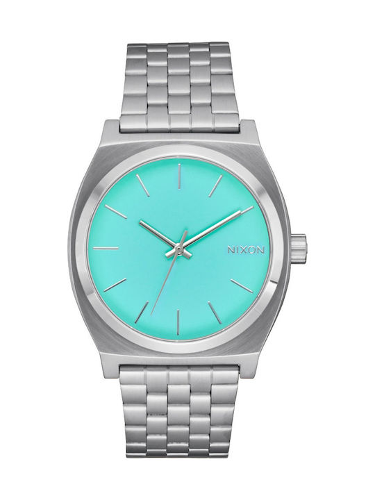 Nixon Γυναικείο Ρολόι 37mm Μπαταρίας με Ασημί Μεταλλικό Μπρασελέ