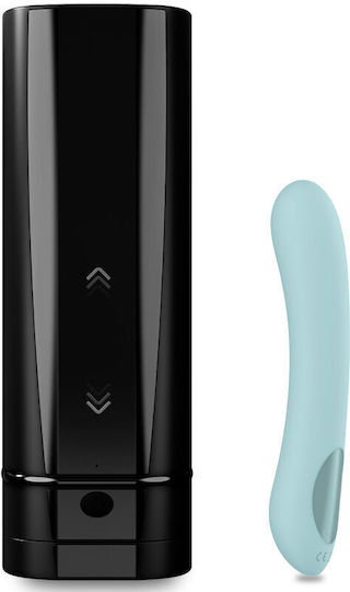 Kiiroo Onyx+ & Pearl2 Interactive Masturbator & Vibrator Kit Set Kit interactiv pentru masturbator și vibrator Black / Turquoise