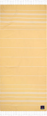 Greenwich Polo Club 3809 Beach Towel Pareo Yellow with Fringes 180x80cm.