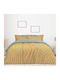 Das Home 5402 Coverlet Queen Size from Cotton & Polyester Light Blue / Ochra 220x240cm