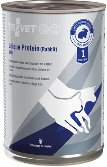 Trovet Unique Protein UPR Υγρή Τροφή για Ενήλικες Γάτες σε Κονσέρβα με Κουνέλι Διαίτης, χωρίς Γλουτένη 400gr