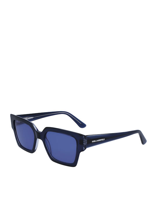 Karl Lagerfeld Women's Sunglasses with Navy Blue Plastic Frame and Blue Lens KL6089S-405