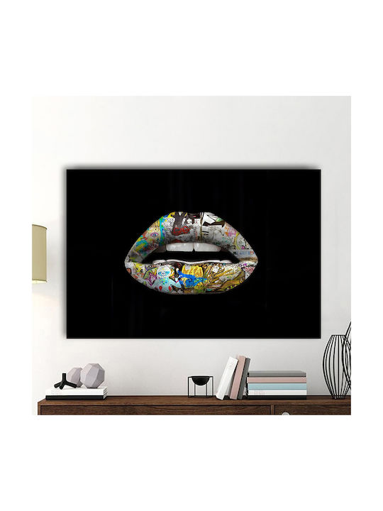Graffiti Lips Painting on Canvas 150x100cm