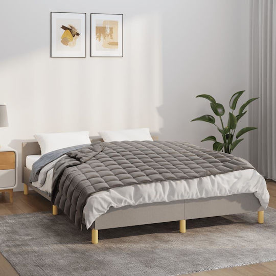 vidaXL vidaXL Schwerkraftdecke Samtige Couch 138x200cm Grau