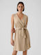 Vero Moda Sommer Mini Kleid Beige