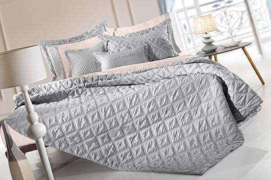 Guy Laroche Fiera Σετ Κουβερλί Υπέρδιπλο Microfiber Silver 240x250cm 3τμχ