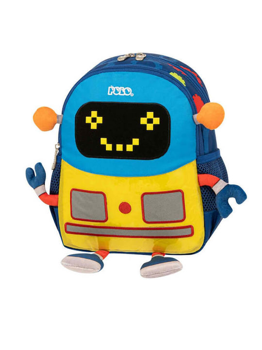 Polo Little Robot Σχολική Τσάντα Πλάτης Νηπιαγωγείου Πολύχρωμη