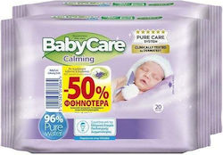 BabyCare Calming Baby Wipes without Alcohol & Parabens 2x20pcs