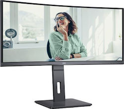 AOC CU34P3CV Ultrawide VA Curbat Monitor 34" QHD 3440x1440 cu Timp de Răspuns 4ms GTG