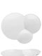 Ready Porcelain Dessert Divided Serving Plate with 3 Slots Boat Buffet White 6pcs