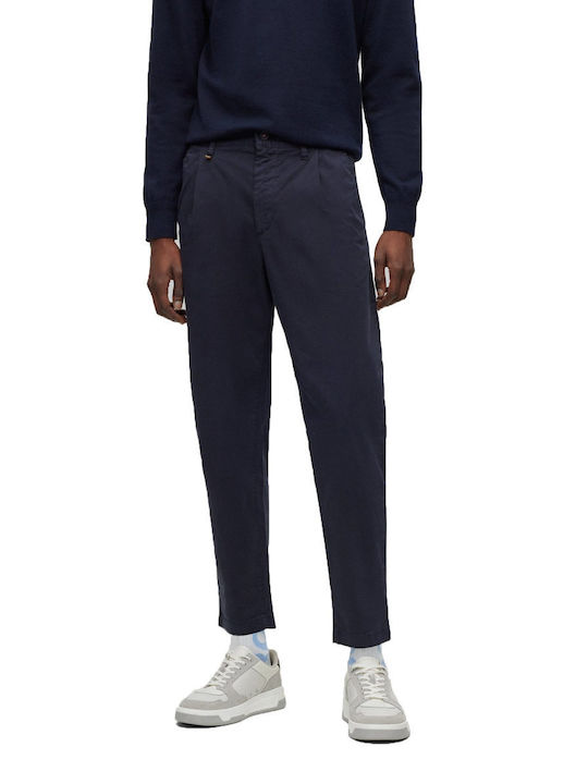 Hugo Boss Ανδρικό Παντελόνι Chino σε Slim Εφαρμογή Μπλε