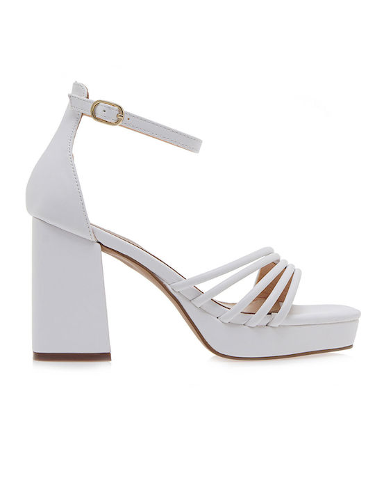 Exe Platform Women's Sandals White