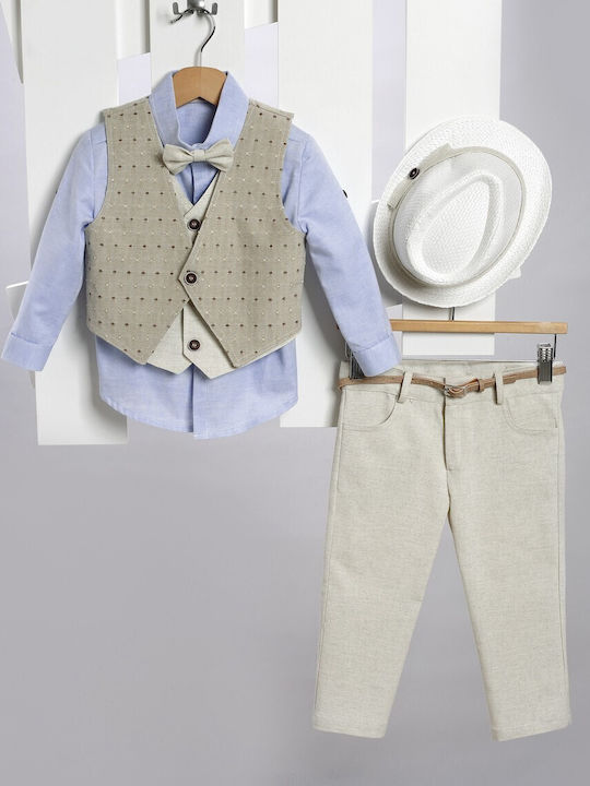 New Life Costum de Botez cu Vestă pentru Băiat ...