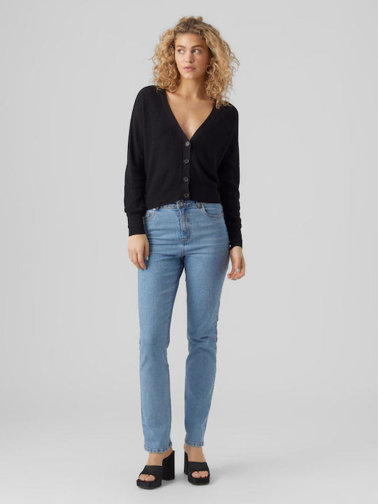 Vero Moda Κοντή Γυναικεία Πλεκτή Ζακέτα σε Μαύρ...
