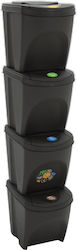 vidaXL Plastic Waste Bin 4x100lt Gray