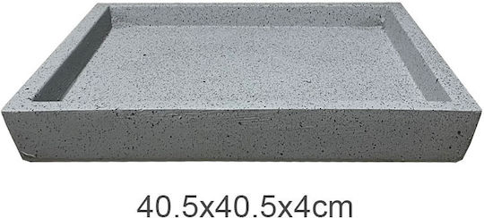 Marhome Πιάτο Γλάστρας Πλαστικό Γκρι 40.5x40.5εκ. 06-23231-3