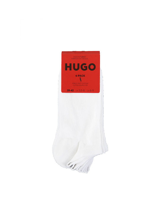 Hugo Boss Men's Solid Color Socks White 6Pack