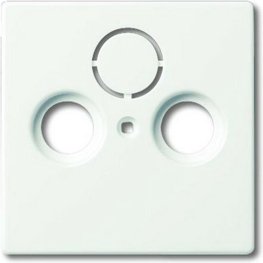 Abb TV-Antenna Socket Front in White Color 46018