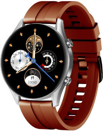 Oromed Fit8 Pro 46mm Αδιάβροχο Smartwatch με Παλμογράφο (Καφέ)