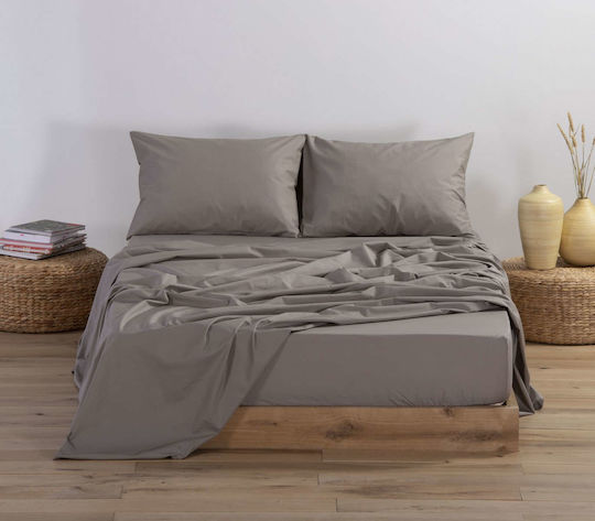 Nef-Nef Homeware Dublu 140x200+30cm cu Elastic Basic 1185 Mocca