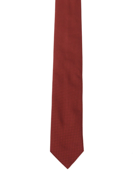 Hugo Boss Ανδρική Γραβάτα Μεταξωτή Μονόχρωμη σε Κόκκινο Χρώμα