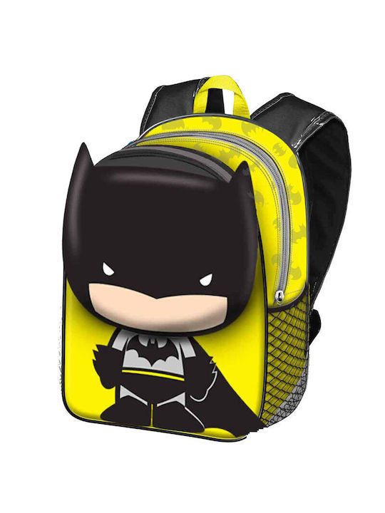 DC Batman Bobblehead School Bag Backpack Kindergarten in Yellow color