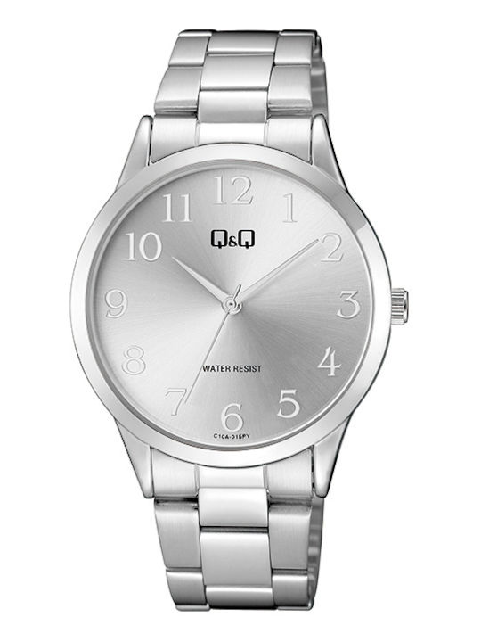 Q&Q Womens Watch 38mm Battery With Silver Steel Bracelet