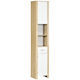 Kleankin Bathroom Cabinet L37xW30xH184cm Beige