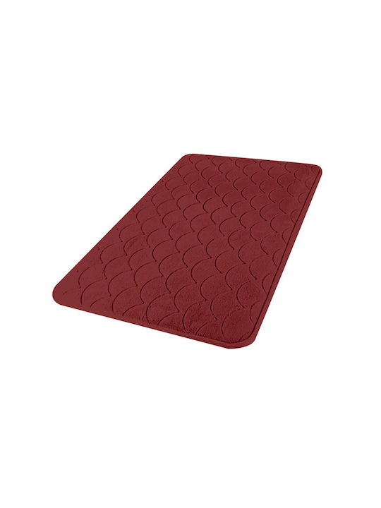 Non-Slip Bath Mat Memory Foam Barney’s 24595 Burgundy 50x120cm