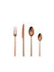 Eternum 16-Piece Stainless Steel 18/10 Copper Cutlery Set Belgium Nardo