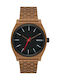 Herrenuhr 37mm Batterie mit Braun Rostfreier Stahlarmband