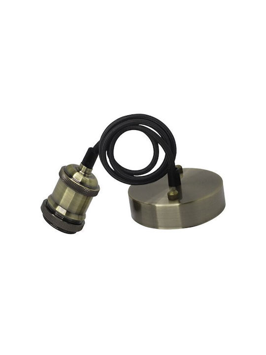 Optonica Hängelampe Schwarz mit Fassung E27