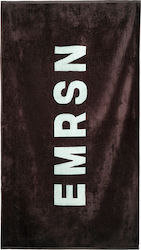 Emerson Emrsn Logo Black Cotton Beach Towel 160x86cm