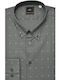 Retro printed slim fit shirt Mauro Boano Olive Cotton BUTTON - DOWN PRINTED ALL DAY, CASUAL