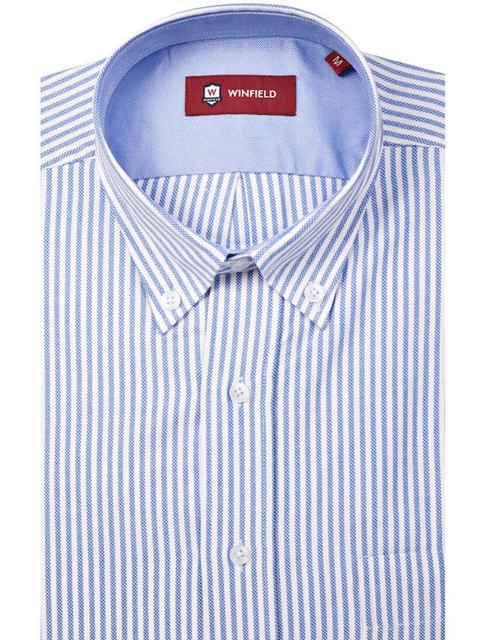 Button down classic fit Winfield Blue Cotton BUTTON - DOWN STRIPED ALL DAY, CASUAL, BUSINESS