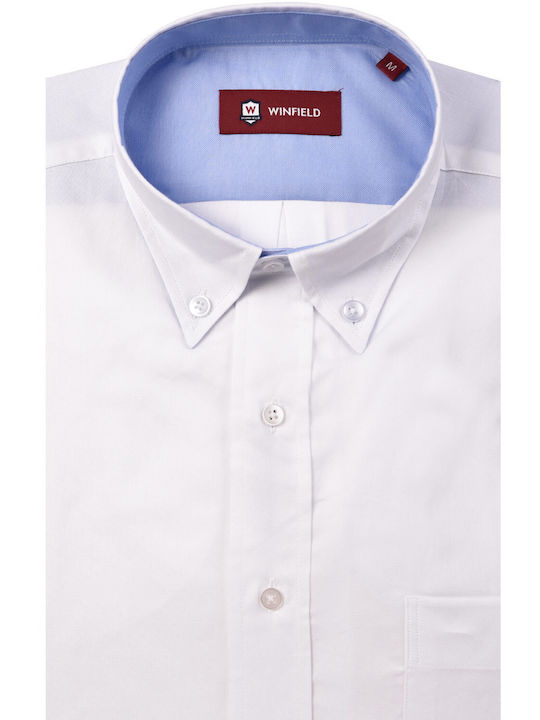 Button down classic fit Winfield White Cotton BUTTON - DOWN MONOCHROME ALL DAY, CASUAL, BUSINESS