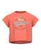 Kids' Crop Top Short Sleeve Coral