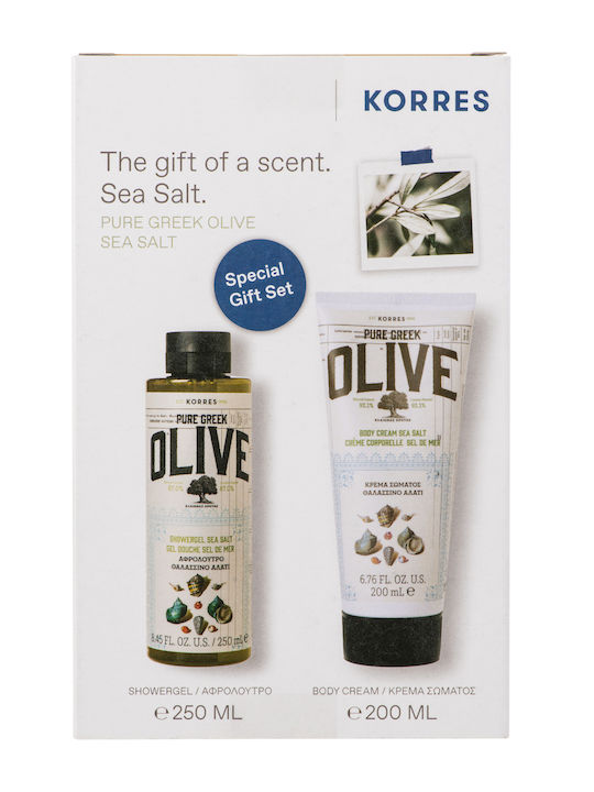 Korres Pure Greek Olive Sea Salt Σετ Περιποίησης για Ενυδάτωση
