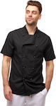 strongAnt Chef Short Sleeve Cotton Jacket Black