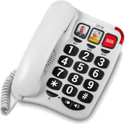 SPC 3295B Office Corded Phone for Seniors White